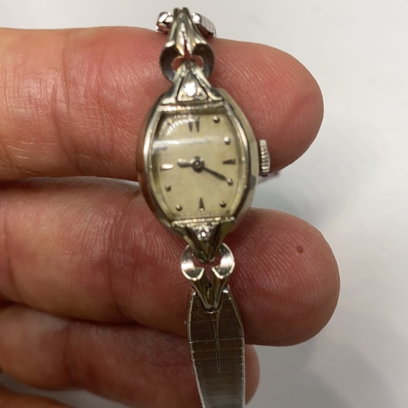 14K Solid White Gold Watch